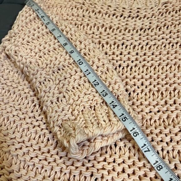 Fabiana Filippi Women's Peach Oversized Open Knit Sweater Size Large - Picture 12 of 12